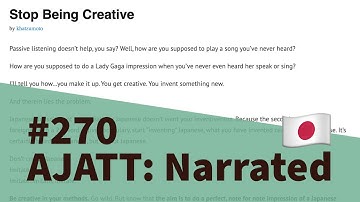 Stop Being Creative - AJATT: Narrated #270