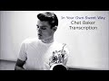 In Your Own Sweet Way/Dave Brubeck-Chet Baker's (Bb) Transcription. Transcribed by Carles Margarit