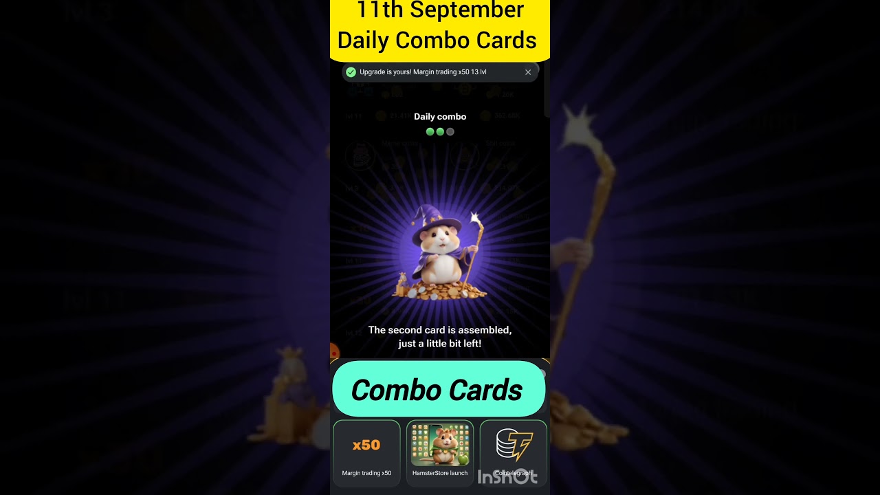 Hamster Kombat Daily Combo Cards. How to find today's combo cards & get 5 million coins.