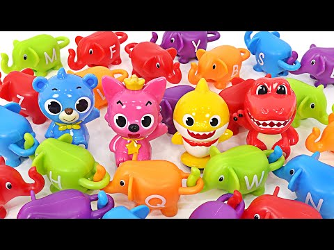 Guess the colorful alphabet <strong>elephant</strong> puzzle! | PinkyPopTOY