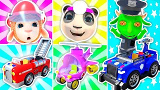 Rescue Team Patrol 🚓🚒🚑 Zombie Police Officer 😈 Cartoon Kids Short Stories | Dolly and Friends 3D