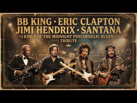 B.B. King • Eric Clapton • Jimi Hendrix • Santana – Midnight Blues Legends 🎸 Psychedelic Tribute