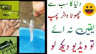 how to make smallest water pump at home | Diy water pump using mini DC motor