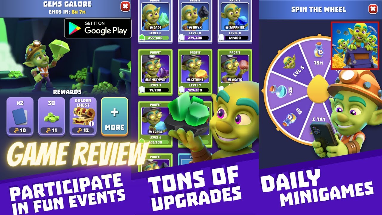 Gold and Goblins Idle Merge , Android gameplay, game review and guide