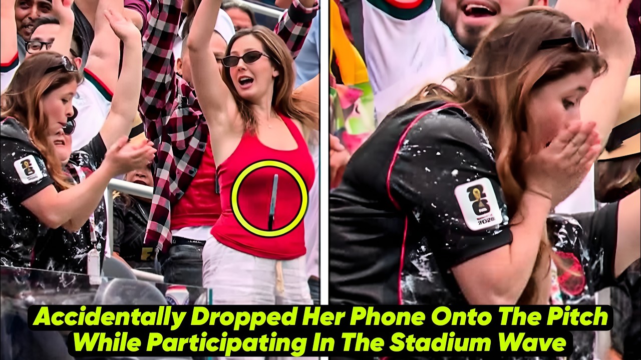 Canadian Fan Drops Phone 🤯 Onto Pitch During Stadium Wave Before Canada's DRAMATIC Late Winner! 😱🔥