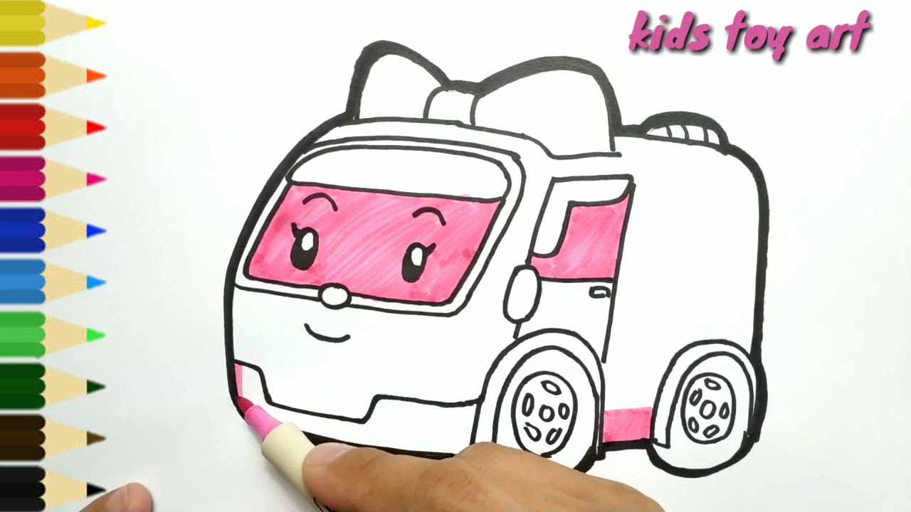 Как нарисовать эмбер из мультика поли робокар