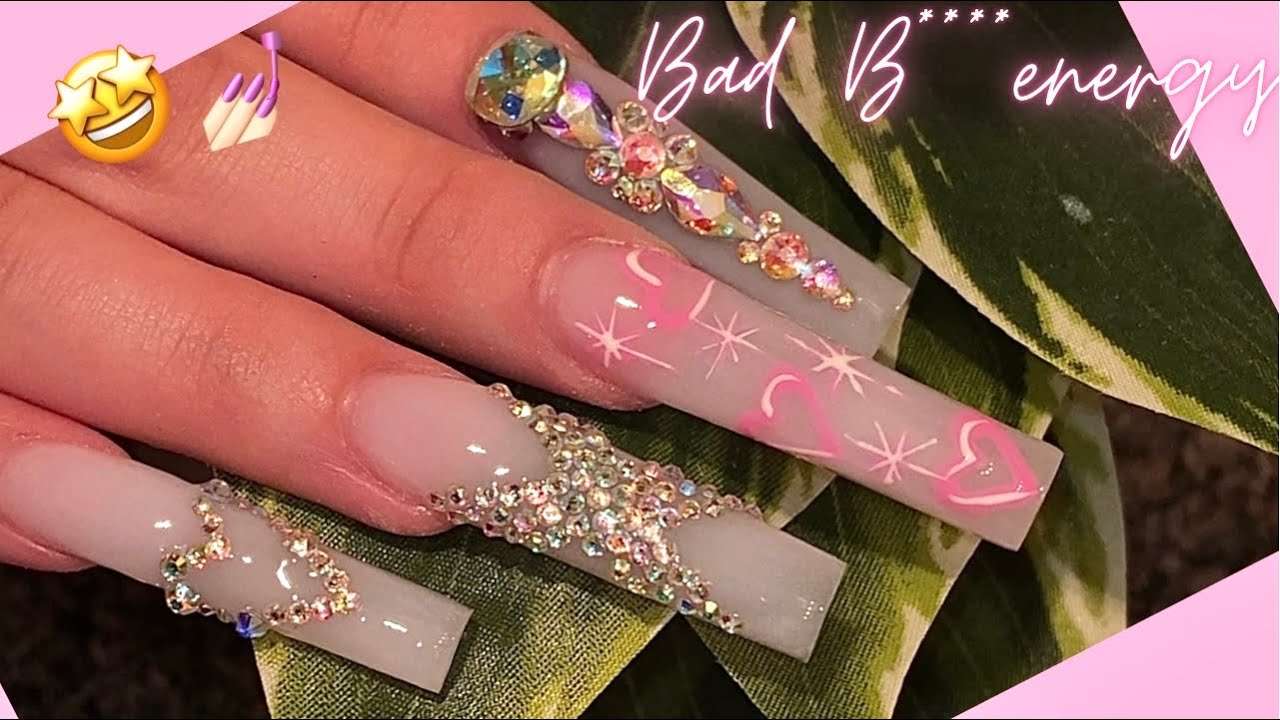 MTO - Princess Peach | Peachy Nails with Flower Rhinestones – AVANITY  COLLECTION