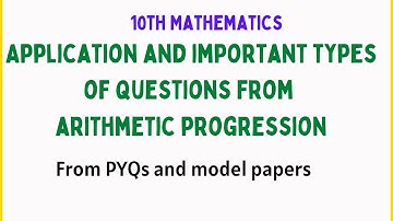 Application and important types of problems from Arithmetic progression AP |10th SSLC Karnataka