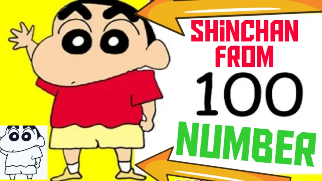 How to make shinchan step by step || Shinchan from 100 number || How to ...