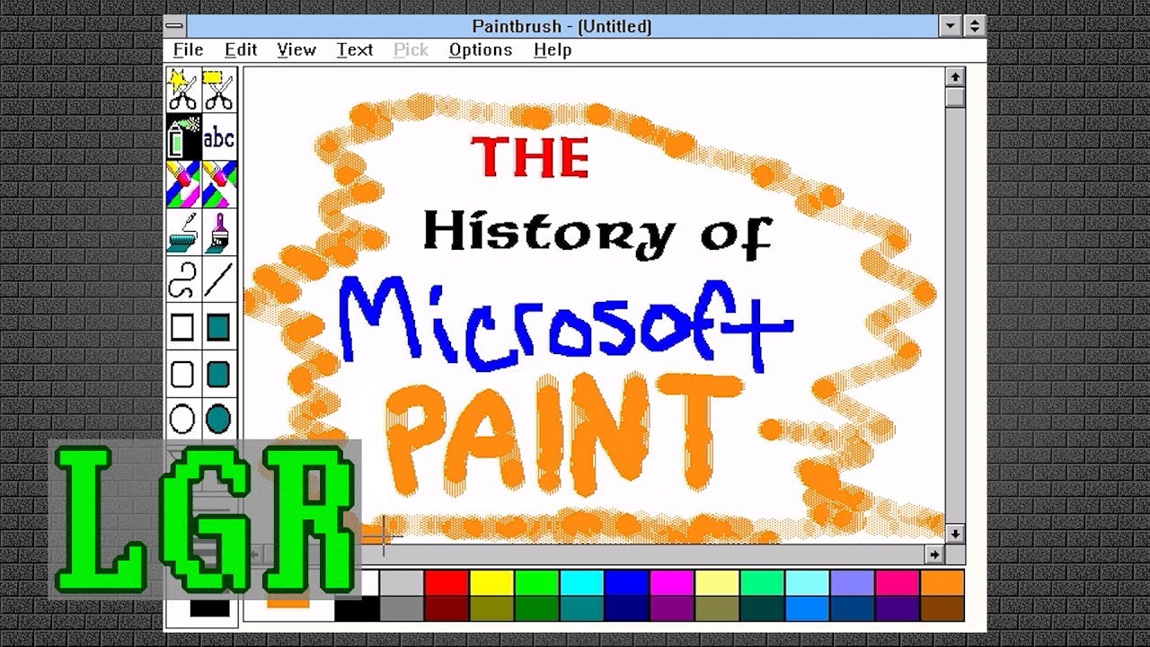 History Of Microsoft Paint 1985 17 Lgr Retrospective Youtube