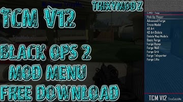 TCM V12 BLACK OPS 2 MOD MENU - FREE DOWNLOAD FOR ALL BEST MOD MENU