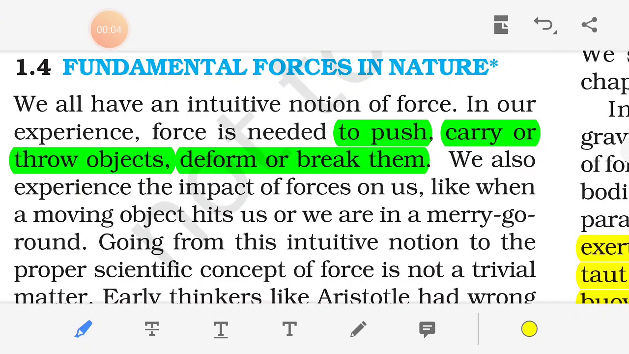NCERT Physics Class 11 ll chapter 1 ll Fundamental forces in nature ...
