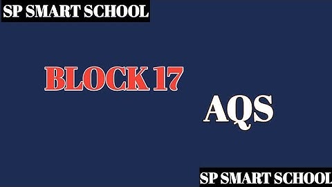 Video no5 Block 17 AQs Qno1 to 8