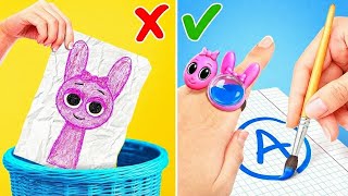 WOW! My School Supplies Turned into SPRUNKI! *Best DIY Crafts & Cool Gadgets*