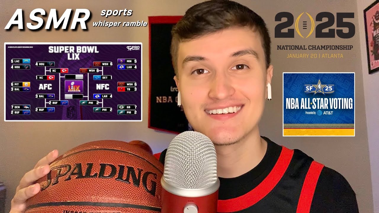 ASMR Whisper Ramble all about Sports 🏈💤 (nfl playoff recap, nba, etc.)
