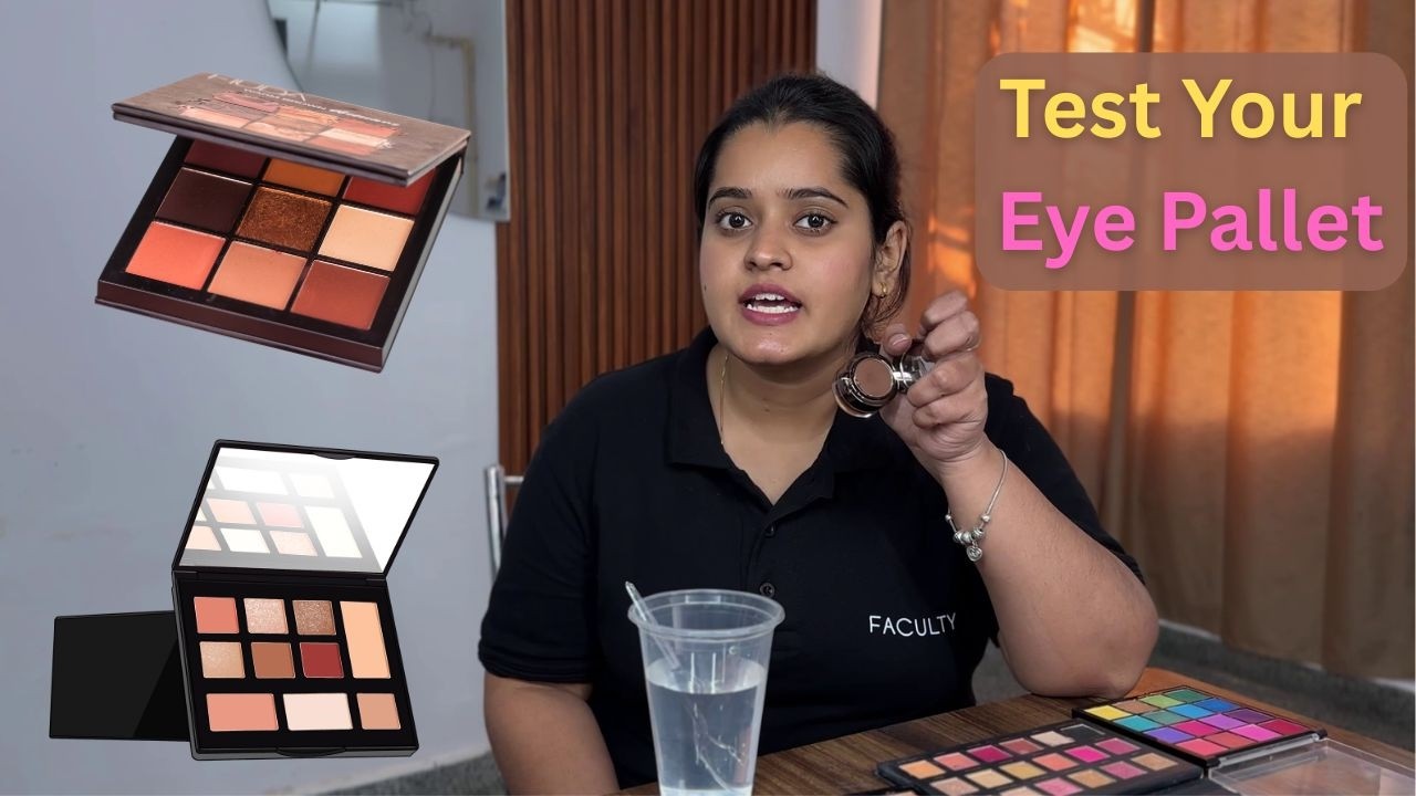 How to test your eye pallet ???  The makeup by simran |  #howtodomakeup
