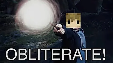 Grian yelling "OBLITERATE" like it's a Harry Potter spell