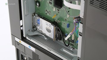 CS943/CX942/CX943/CX944/XC9445/XC9455/XC9465—Installing the printer hard disk