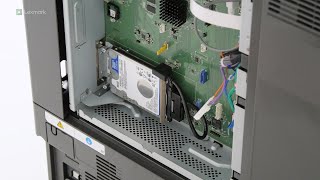 CS943/CX942/CX943/CX944/XC9445/XC9455/XC9465—Installing the printer hard disk
