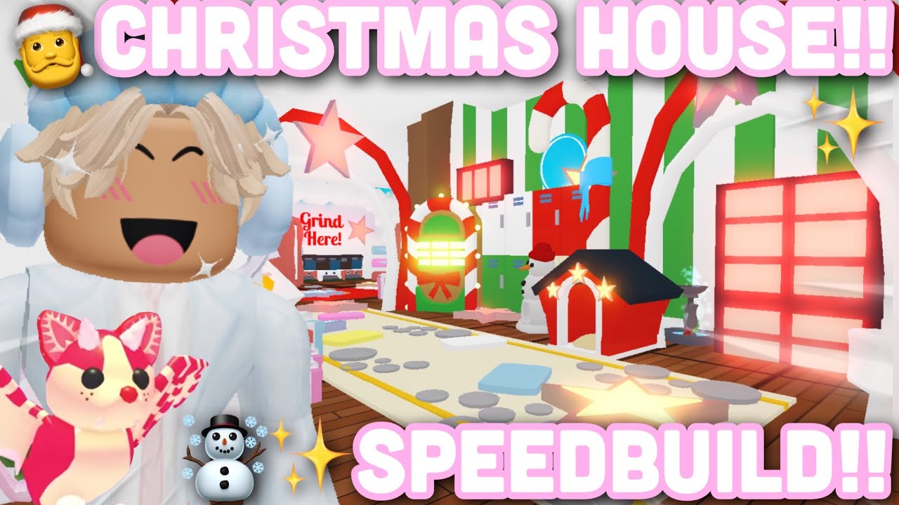 ☃️💗DECORATING MY CHRISTMAS HOUSE! + tour! (Adopt Me Speedbuild) - YouTube