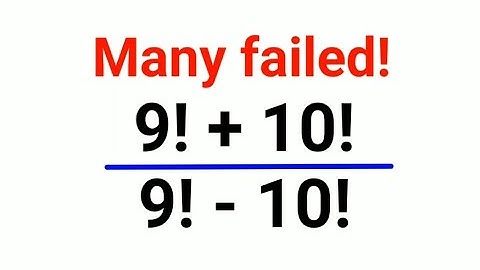 9! + 10! / (9! - 10!)Many got it wrong!!#maths #mathematics #factorial