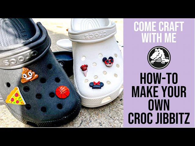 DIY Your Croc Charms, Black Back buttons for Crocs, Make your own Clog  Charms for your Crocs and Clogs