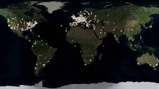 Satnogs Map Replay - ISS SSTV - MAI-75 Oct 9 and 10