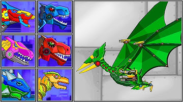 Dino Robot Pterosaurs War + Battle Arena - Full Game Play