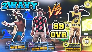 *NEW* 2WAVY VS TRYHARD 99 OVR!!AJ 2K AND KRIS STEEZE VS STAGE SWEATY!!BEST SHOOTERS TAKE OVER STAGE