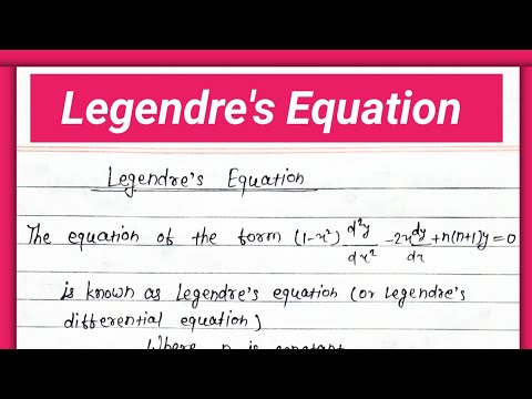 Legendre's differential equation