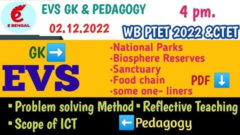 EVS GK & EVS PEDAGOGY||WB PRIMARY TET/CTET @Azaharsir