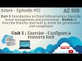 Exercise - Configure a resource lock - AZ-900 - EP 52 (Tamil)