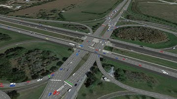 Fruitville Diverging Diamond Interchange - VISSIM Simulation