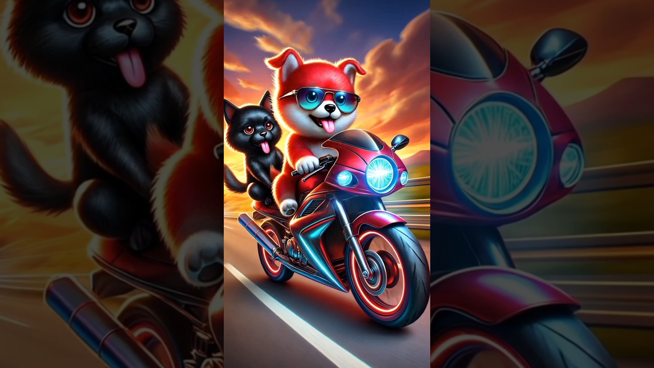 brave puppy and his best friend caring 