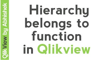 QlikView Hierarchy part 2 -  Hierarchy belongs to function | Qlikview Tutorial
