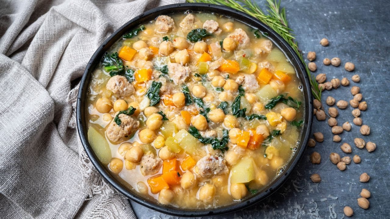 Easy Chickpea Soup - YouTube