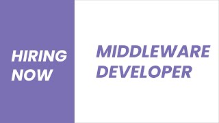 Middleware Developer | Middleware Developer Jobs