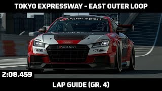 Gran Turismo Sport - Daily Race Lap Guide - Tokyo Expressway East Outer Loop (Audi TT Cup Gr. 4)