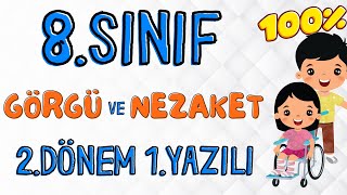 8. Sınıf Görgü Kuralları Ve Nezaket Dersi 2. Dönem 1. Yazılı
