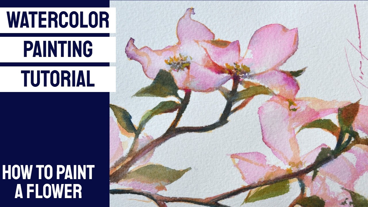 Урок по акварели - Как нарисовать цветы #свободный #эскиз #ежедневноеискусство