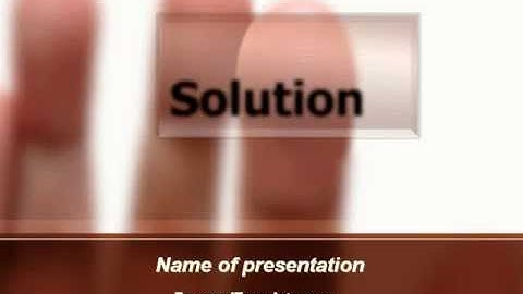 Solution Button PowerPoint Template by PoweredTemplate.com