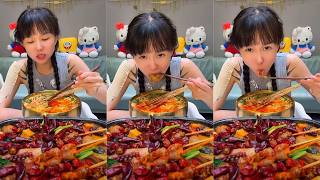 ASMR SPICY BRAISED PORK FAT MUKBANG | FAST EATING CHALLENGE 20 MINUTES! (NO TALKING)