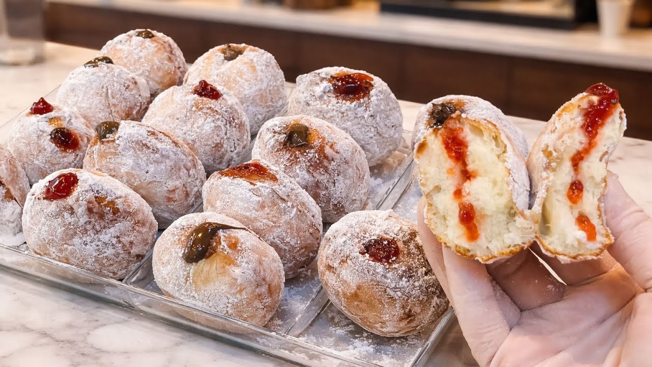 No Eggs Required, Donuts Recipe With Chocolate and Jam  | من غير بيض دونات شوكلاته  و مربى