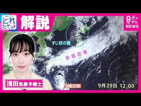 【最新情報】台風26号は1日に関東に“最接近”か 東京では“観測開始以来最長”34日連続の雨 雨はいつまで？ 気象予報士が解説 これから寒暖差に注意｜旬感LIVE とれたてっ!〈カンテレNEWS〉