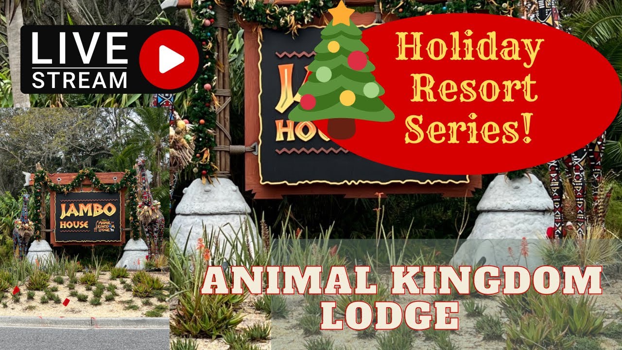 🔴LIVE: Disney’s Animal Kingdom Lodge | Christmas Resort Series | 12/28/2025