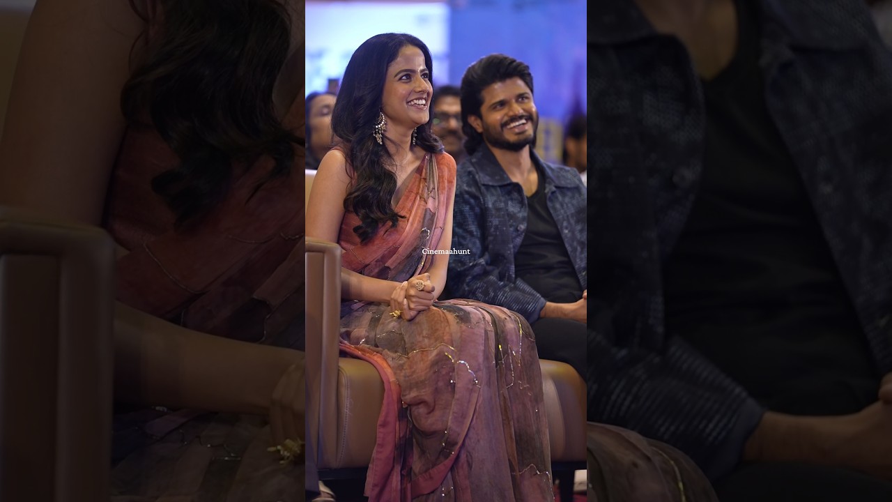 Cute Couple!#AnandDevarakonda #VaishnaviChaitanya At EPIC Movie Trailer Launch #cinemaahunt
