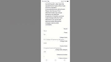 Comedk Mock Round Allotment