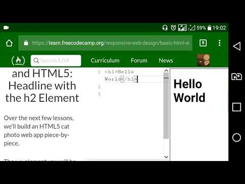 Basic HTML and HTML5 [part 2] : Headline with the h2 Element