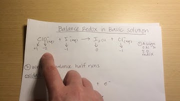 Balancing redox reactions in basic solution