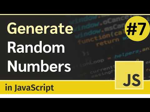 Random number generator in JavaScript (javascript tutorial 7)